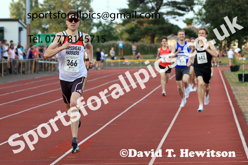 800 metres, 2025 NEGP No 6 Monkton, Wednesday, August 13th.  Photo: David T. Hewitson/Sports for All Pics